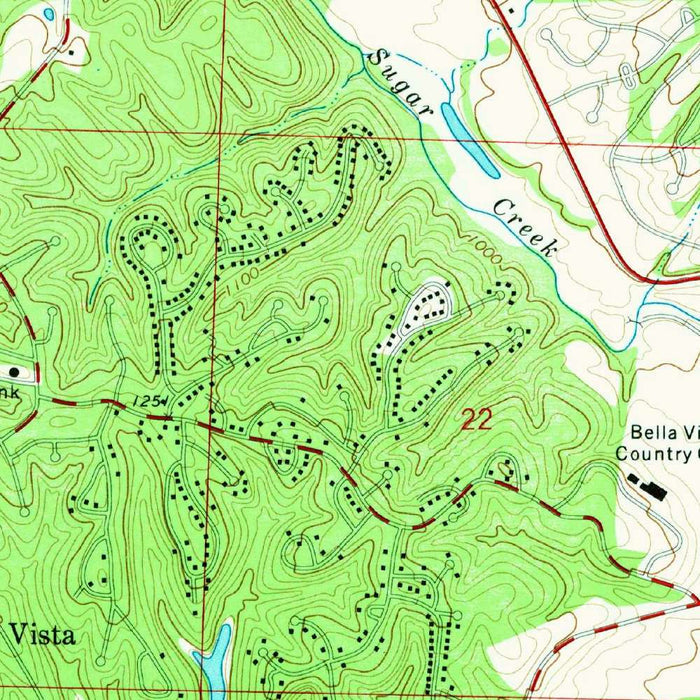 Old Map of Bella Vista, Arkansas by USGS, 1971 – Hiwasse & Ozark Mountains