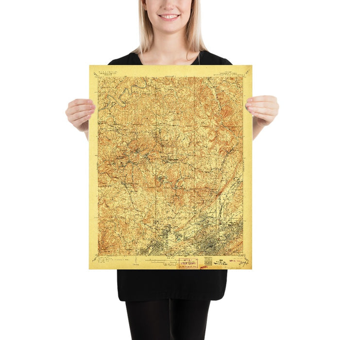 Old Map of Birmingham, Alabama by USGS, 1906 – Ensley, Red Mountain & Cahaba River