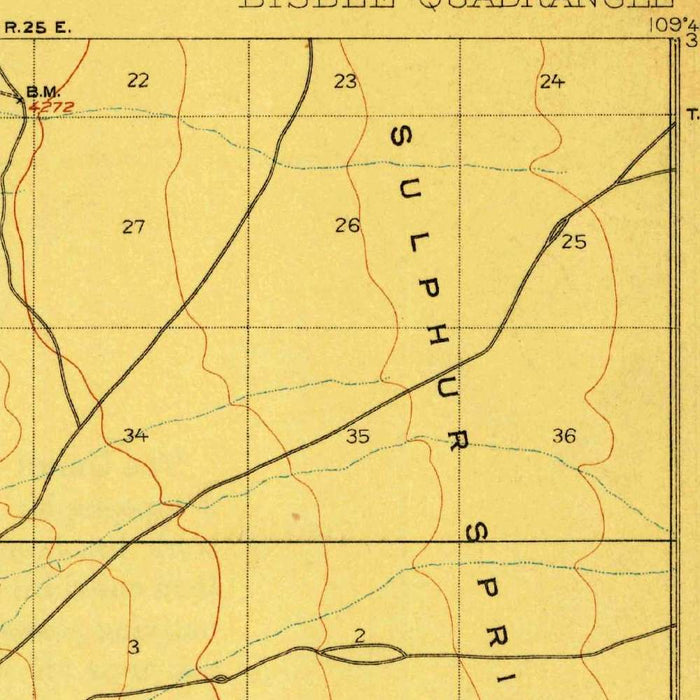 Old Map of Bisbee, Arizona by USGS, 1910 – Douglas, Tombstone & Copper Queen Mine