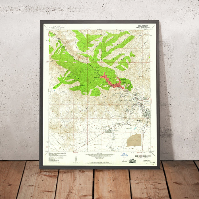 Old Map of Bisbee, Arizona by USGS, 1958 – Mule Mountains & Copper Queen Mine