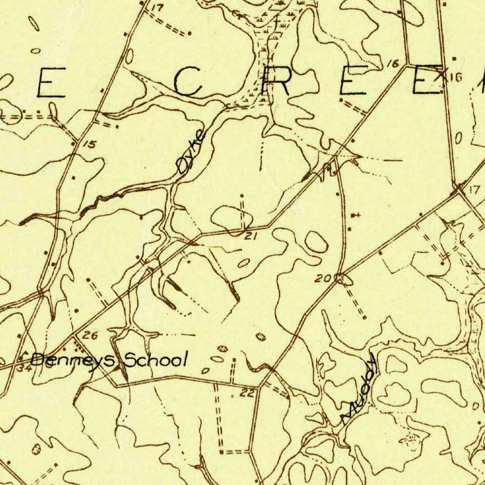 Old Map of Dover, Delaware by USGS, 1926 – Camden, Wyoming & Delaware Bay