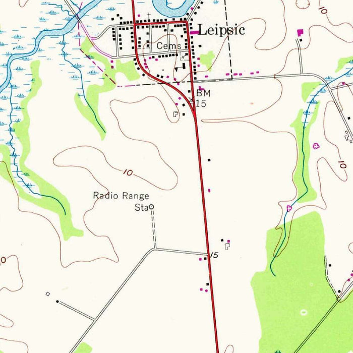 Old Map of Dover, Delaware by USGS, 1956 – Dover Air Force Base & Delaware State University