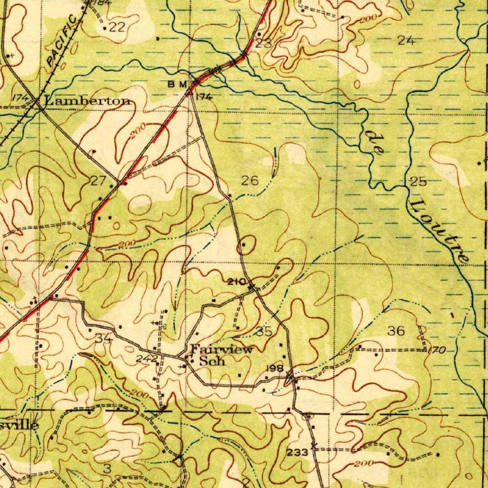 Old Map of El Dorado, Arkansas by USGS, 1927 – Smackover, Junction City & Union County