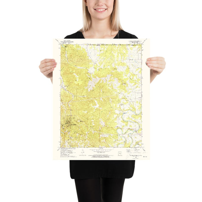 Old Map of Eureka Springs, Arkansas by USGS, 1972 – Holiday Island, Lake Leatherwood & White River