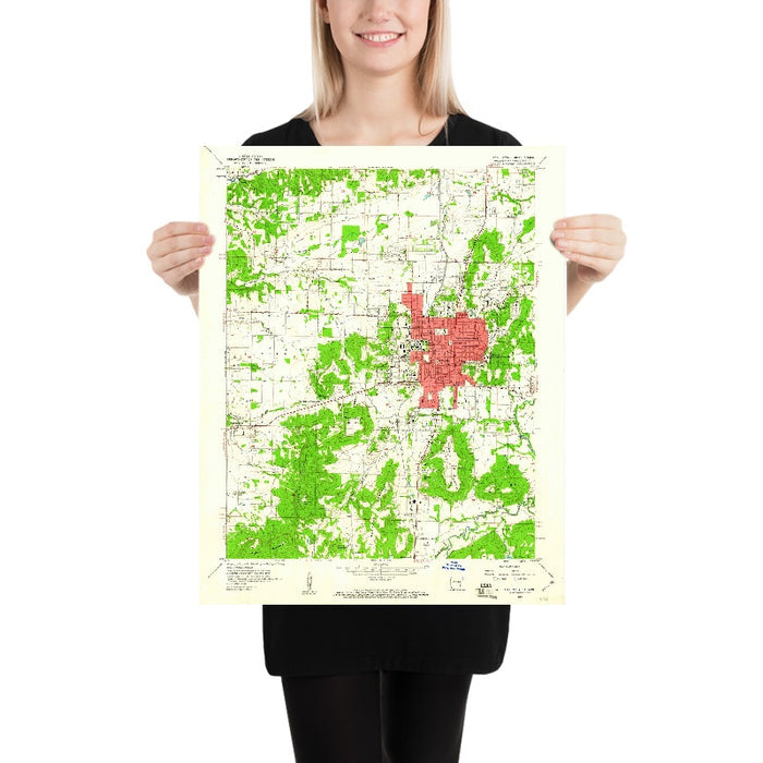 Old Map of Fayetteville, Arkansas by USGS, 1958 – University of Arkansas, Springdale & Ozark Mountains