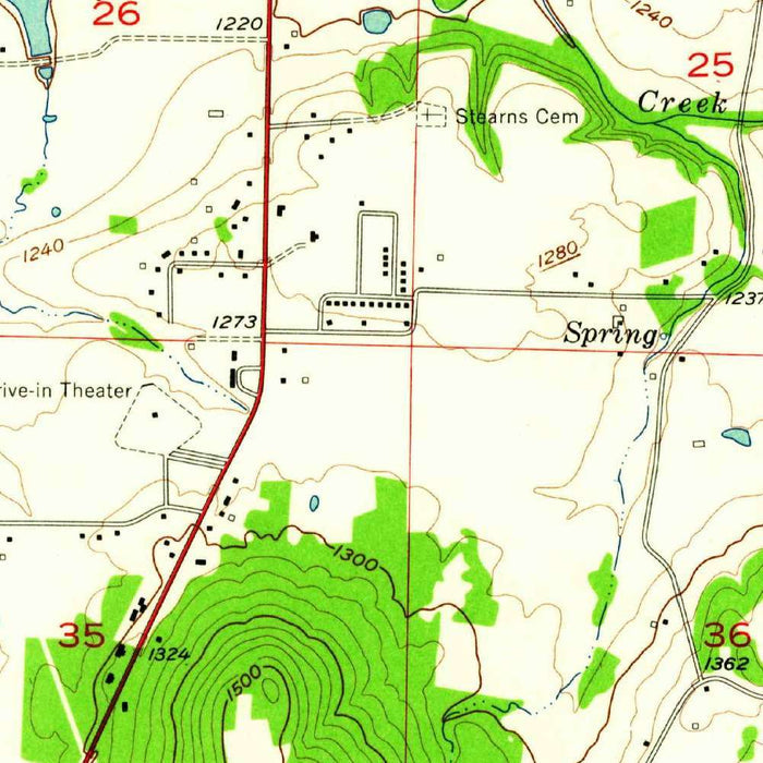 Old Map of Fayetteville, Arkansas by USGS, 1958 – University of Arkansas, Springdale & Ozark Mountains