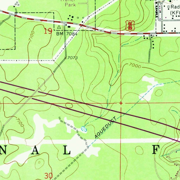 Old Map of Flagstaff, Arizona by USGS, 1962 – San Francisco Peaks, Route 66 & Coconino National Forest