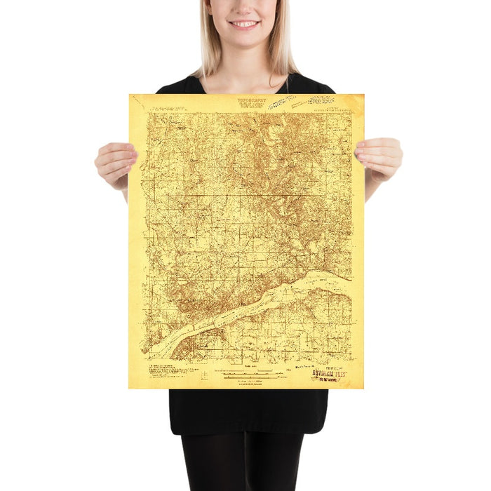 Old Map of Florence, Alabama by USGS, 1914 – Muscle Shoals & Tennessee River