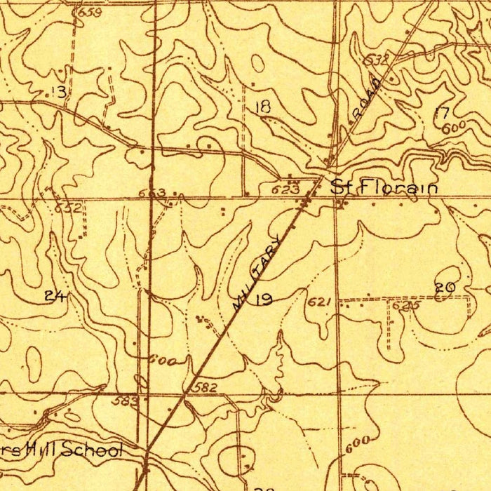 Old Map of Florence, Alabama by USGS, 1914 – Muscle Shoals & Tennessee River