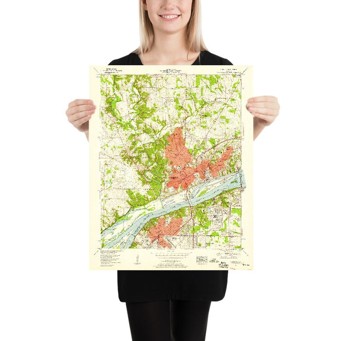 Old Map of Florence, Alabama by USGS, 1957 – Pickwick Lake, Tennessee River & Wilson Dam