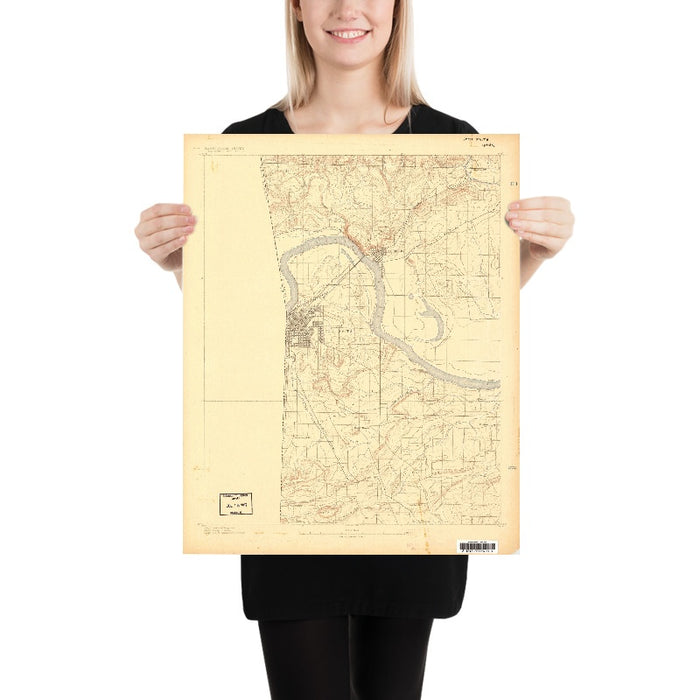 Old Map of Fort Smith, Arkansas by USGS, 1879 – Van Buren, Arkansas River & Poteau River