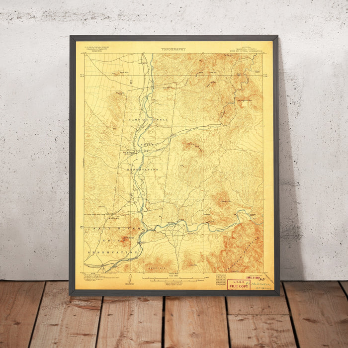 Old Map of Fountain Hills, Arizona by USGS, 1906 – Fort McDowell, Salt River & McDowell Mountains