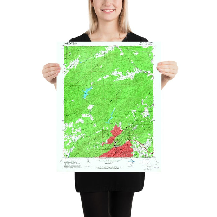Old Map of Hot Springs, Arkansas by USGS, 1966 – Lake Hamilton, Lake Catherine & Ouachita Mountains