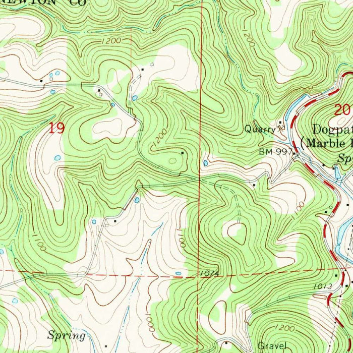 Old Map of Jasper, Arkansas, 1967 by USGS – Buffalo River & Ozark National Forest