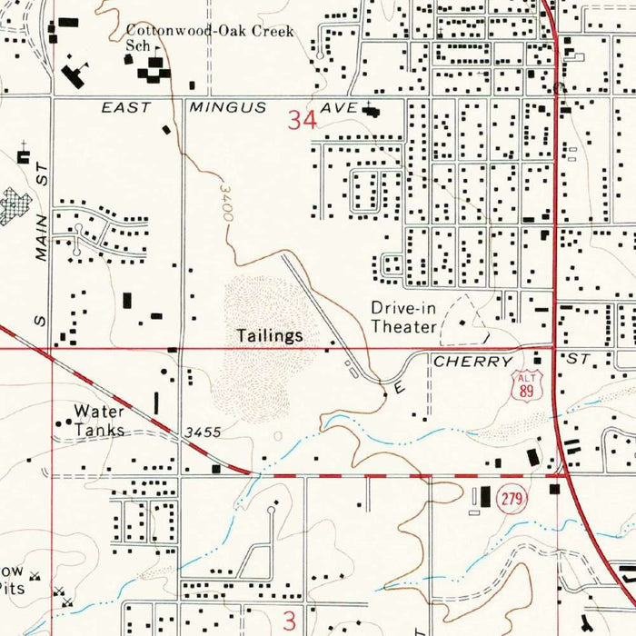 Old Map of Jerome, Arizona by USGS, 1973 – Cottonwood, Verde River & Coconino National Forest