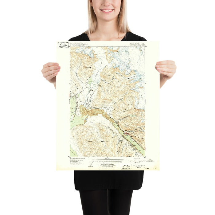 Old Map of Juneau, Alaska by USGS, 1949 – Mendenhall Glacier, Douglas Island & Tongass National Forest