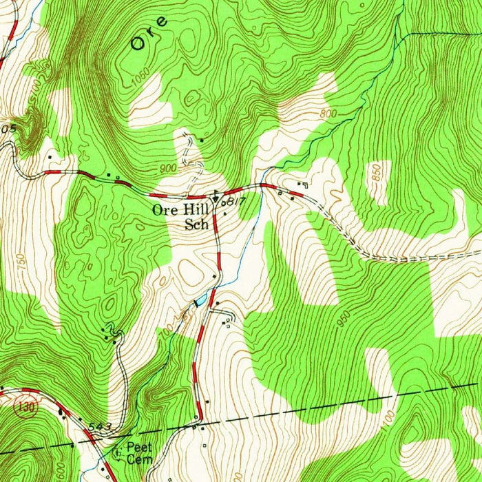 Old Map of Kent, Connecticut by USGS, 1955 – New Milford, Lake Waramaug & Housatonic River