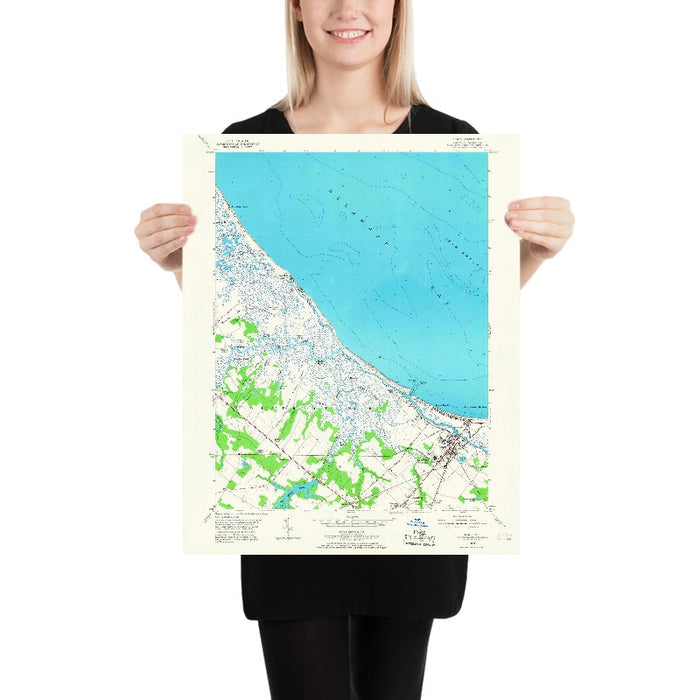 Old Map of Lewes, Delaware by USGS, 1954 – Cape Henlopen State Park & Fort Miles