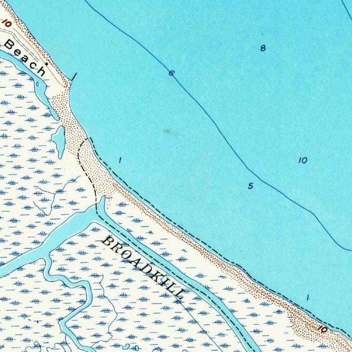 Old Map of Lewes, Delaware by USGS, 1954 – Cape Henlopen State Park & Fort Miles