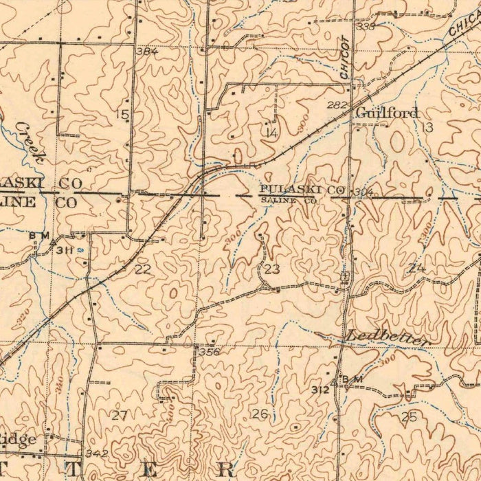 Old Map of Little Rock, Arkansas by USGS, 1941 – North Little Rock, Arkansas River & Saline River