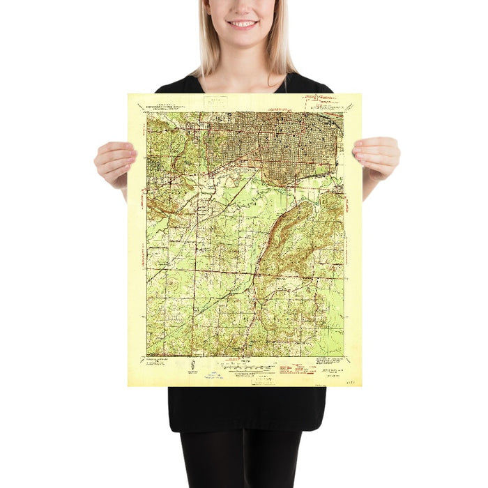 Old Map of Little Rock, Arkansas by USGS, 1944 – North Little Rock & Arkansas River