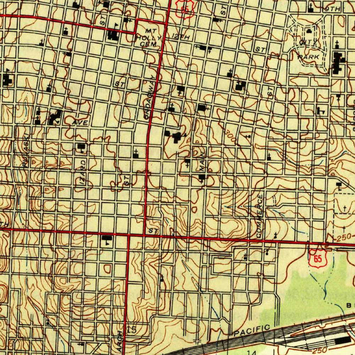 Old Map of Little Rock, Arkansas by USGS, 1944 – North Little Rock & Arkansas River