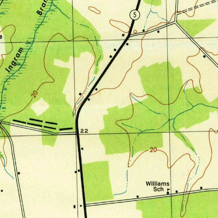 Old Map of Milton, Delaware by USGS, 1944 – Slaughter Beach, Broadkill River & Cave Neck