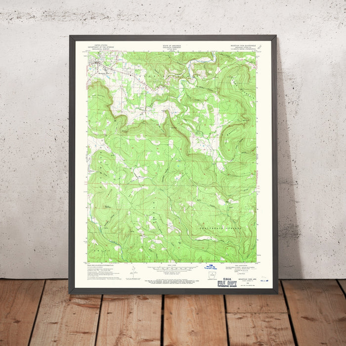 Old Map of Mountain View, Arkansas by USGS, 1969 – Ozark National Forest, White River & Blanchard Springs