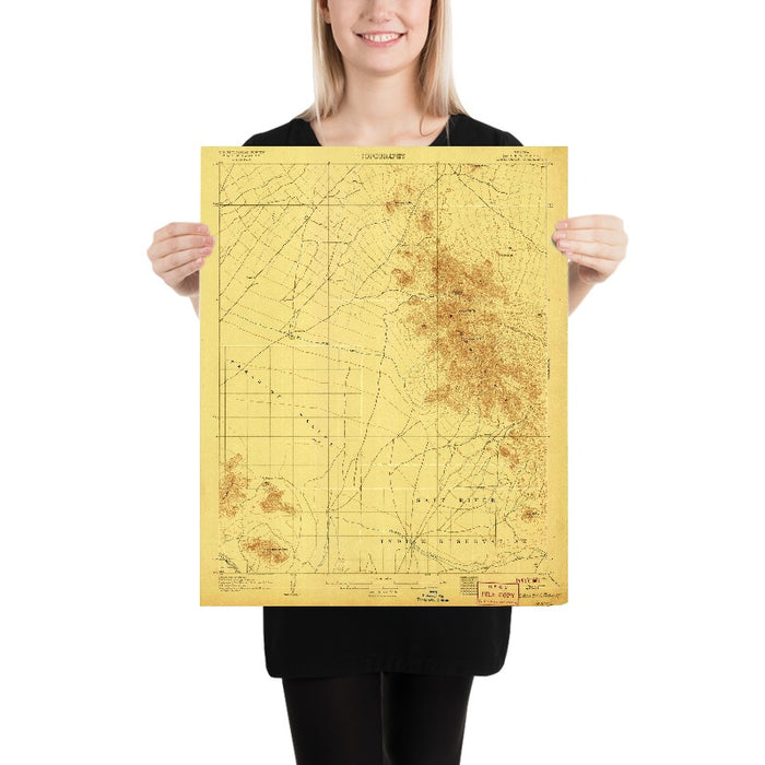 Old Map of Paradise Valley, Arizona by USGS, 1906 – Scottsdale, Camelback Mountain & Salt River