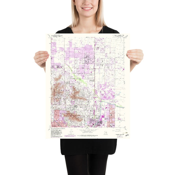 Old Map of Paradise Valley, Arizona by USGS, 1965 – Scottsdale, Phoenix & Camelback Mountain