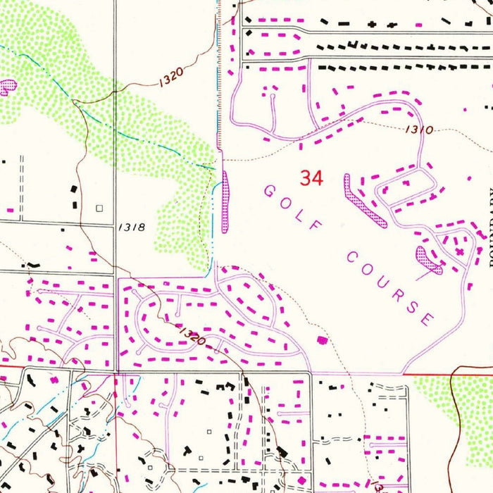 Old Map of Paradise Valley, Arizona by USGS, 1965 – Scottsdale, Phoenix & Camelback Mountain