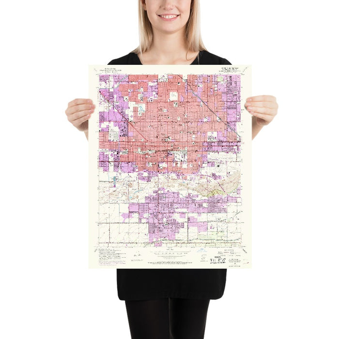 Old Map of Phoenix, Arizona by USGS, 1952 – Mesa, Tempe & Sky Harbor Airport