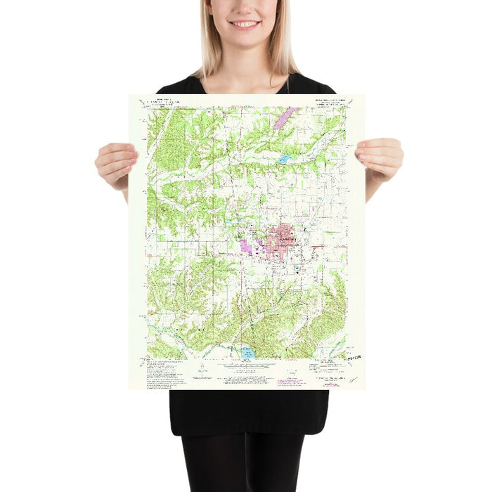 Old Map of Siloam Springs, Arkansas by USGS, 1972 – Sager Creek & Illinois River
