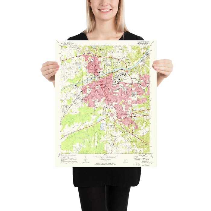 Old Map of Tuscaloosa, Alabama by USGS, 1971 – Northport, University of Alabama & Warrior River