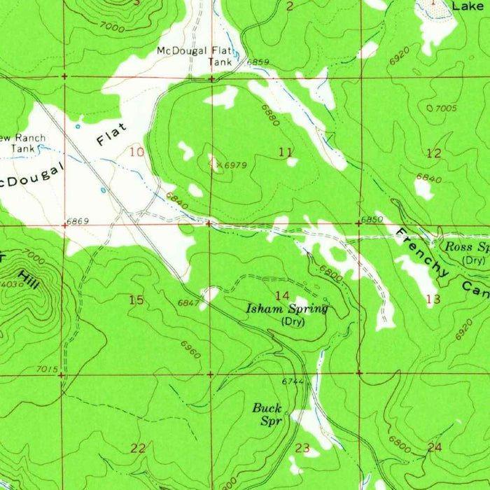 Old Map of Williams, Arizona by USGS, 1962 – Bill Williams Mountain & Kaibab National Forest