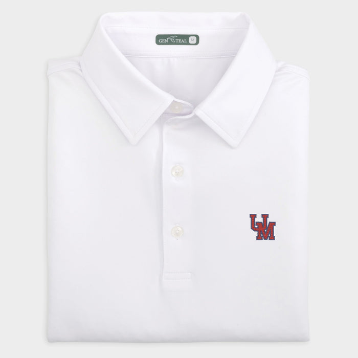 Ole Miss Solid Performance Polo - White