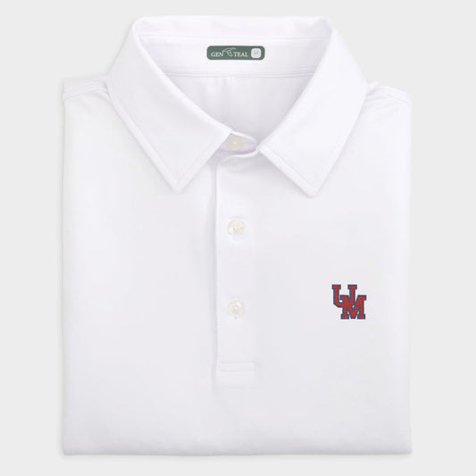 Ole Miss Solid Performance Polo - White