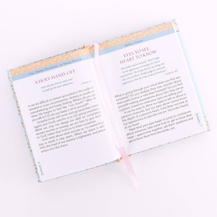 One-Minute Devotions for Young Women Padded Hardcover