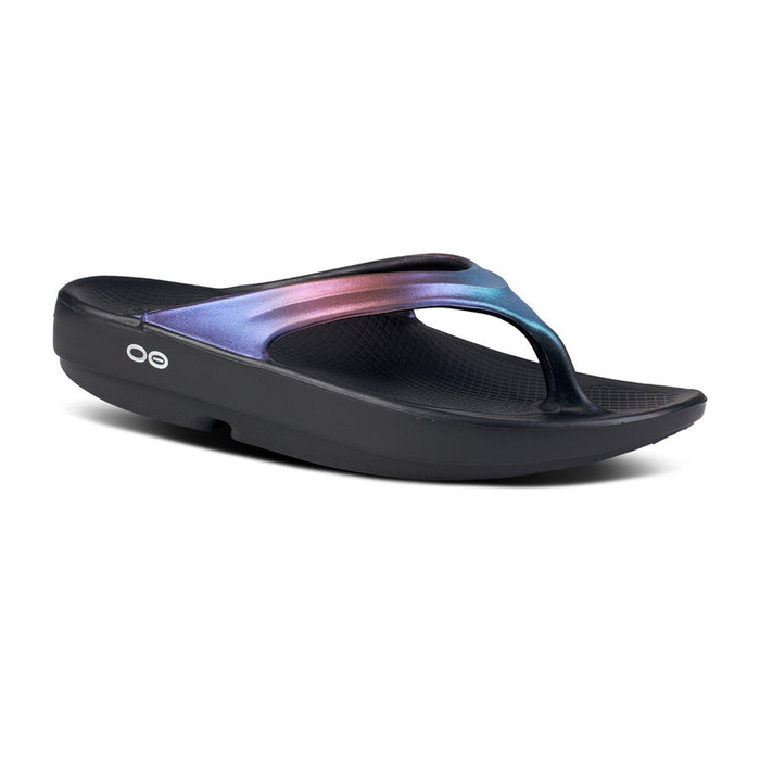 OOFOS Women's OOlala Luxe Thong - Midnight Spectre
