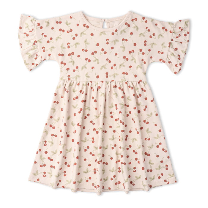 Organic Dolman Sleeve Dress - Cherry