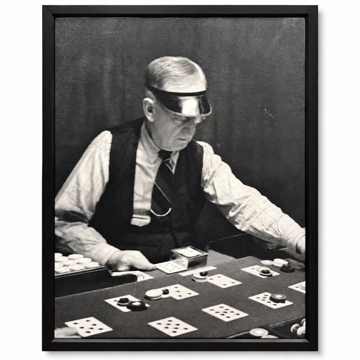 Orig. Price $750 -"Vegas Dealer" Framed Canvas