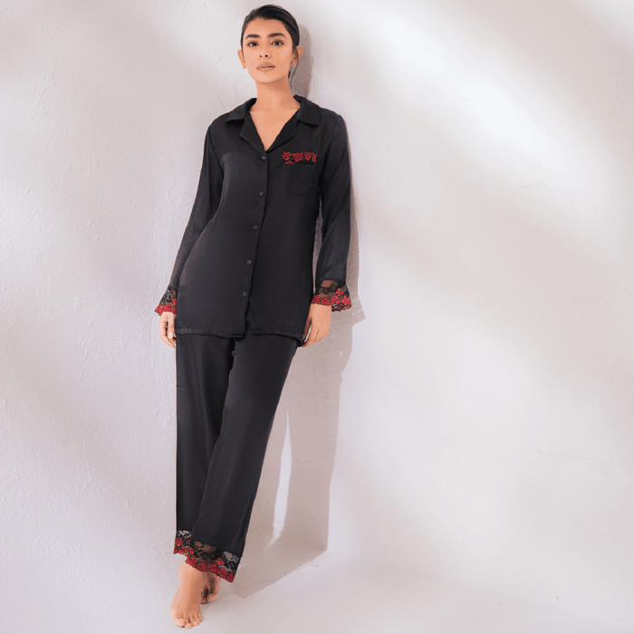 Pajama Set 136 – Luxury Silk Nightsuit for Ultimate Comfort