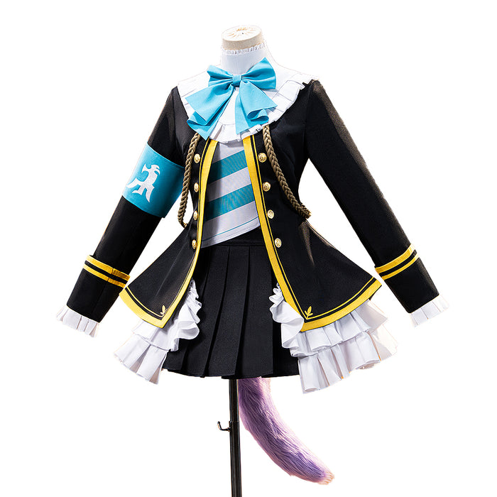 【Partially Ready For Ship】DokiDoki-R Game Cosplay The Final Battle Uniform In Black White