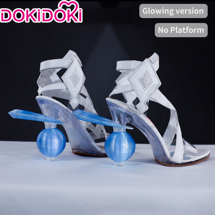 【Partially Ready For Ship】【Glowing】【Platform Sole】DokiDoki Game Genshin Impact Cosplay Columbina Shoes Moon Maiden Song of the Welkin Moon 11.5 CM