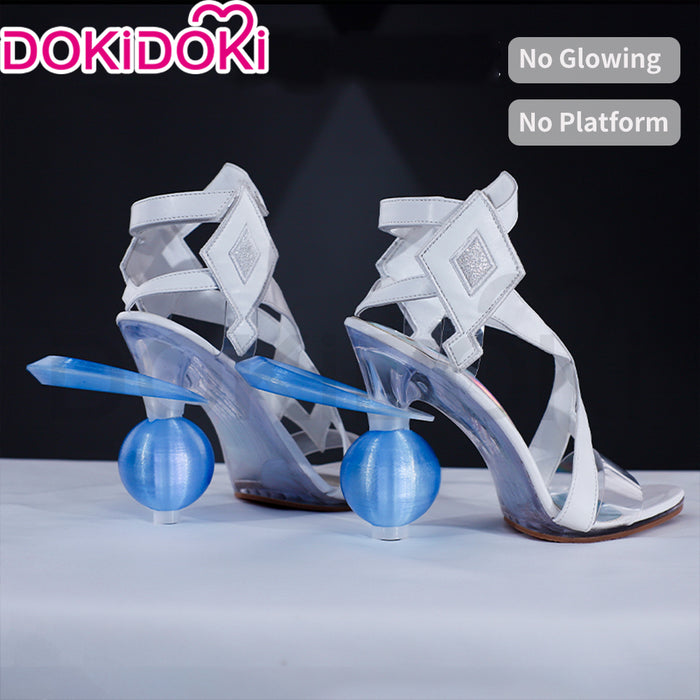 【Partially Ready For Ship】【Glowing】【Platform Sole】DokiDoki Game Genshin Impact Cosplay Columbina Shoes Moon Maiden Song of the Welkin Moon 11.5 CM