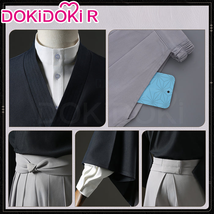 【Partially Ready For Ship】【Size S-2XL】Dokidoki-R Anime Cosplay Black White Costume Japanese Kimono Halloween