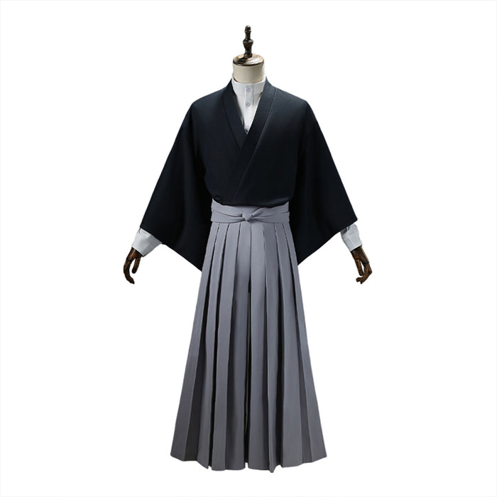 【Partially Ready For Ship】【Size S-2XL】Dokidoki-R Anime Cosplay Black White Costume Japanese Kimono Halloween