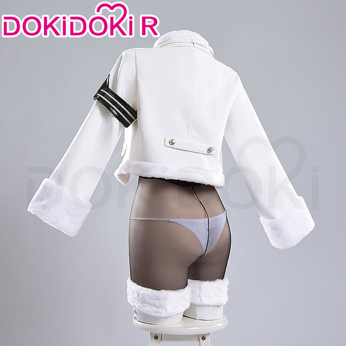 【Partially Ready For Ship】【Size S-2XL】DokiDoki-R Game Cosplay Costume White Plush Uniform Fortune Express
