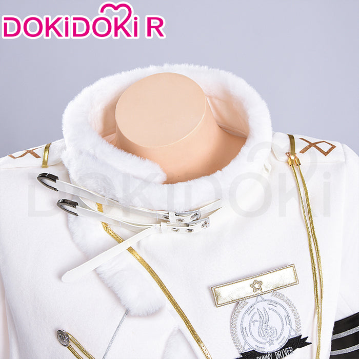 【Partially Ready For Ship】【Size S-2XL】DokiDoki-R Game Cosplay Costume White Plush Uniform Fortune Express