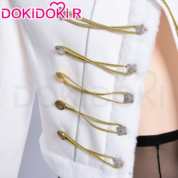 【Partially Ready For Ship】【Size S-2XL】DokiDoki-R Game Cosplay Costume White Plush Uniform Fortune Express